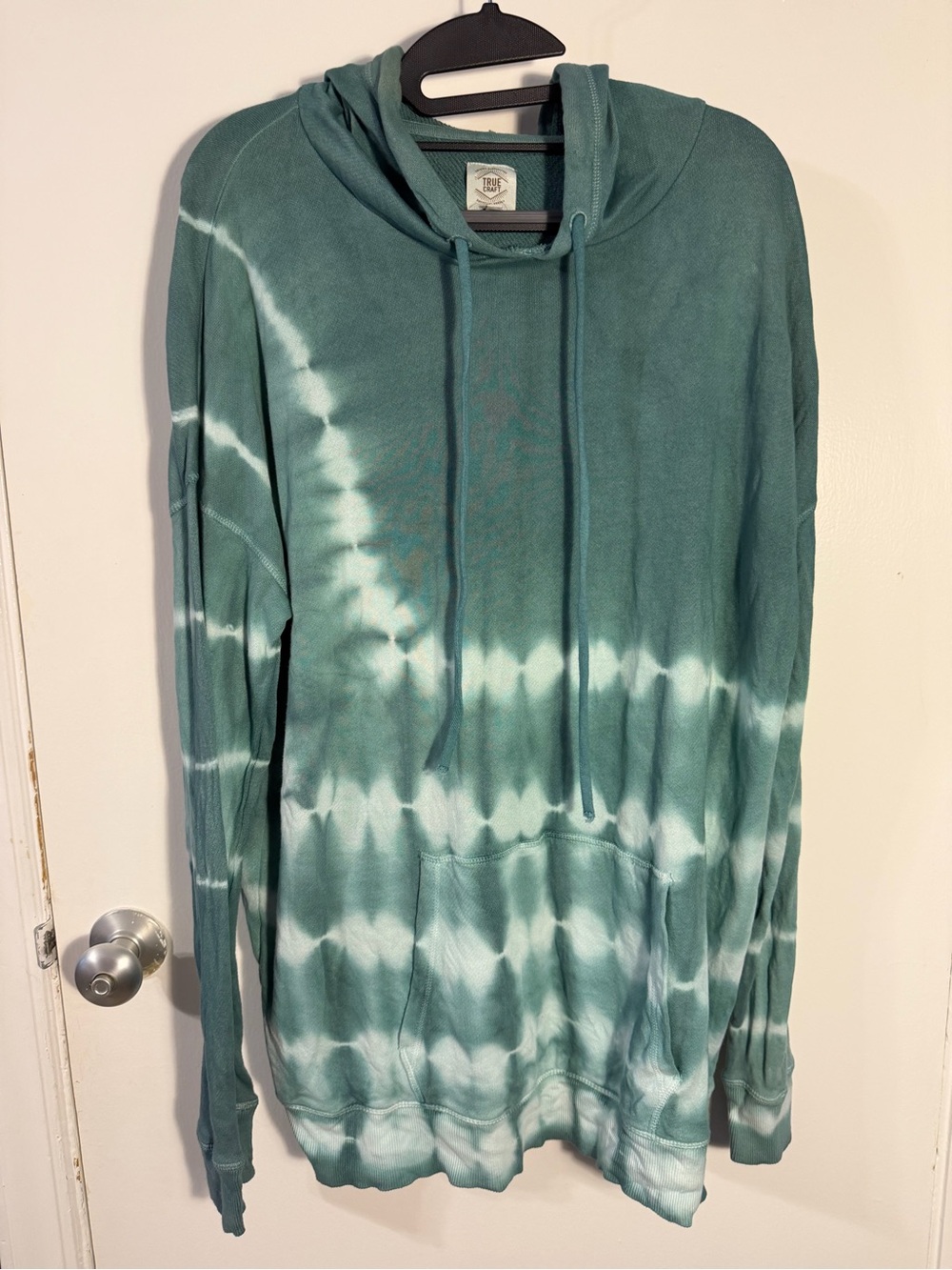 True Craft Teal Tie Dye Pullover Hoodie XL